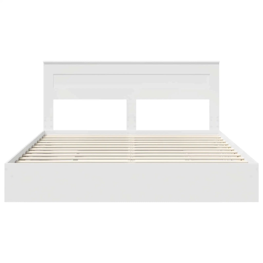Letto con Contenitore Bianco 180 x 200 cm Legno multistrato 3409893