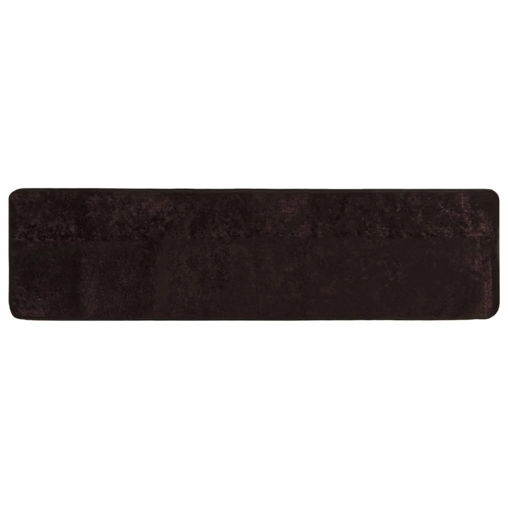 Runner Tappeto MARSA Antracite 80 x 350 cm Poliestere e PVC