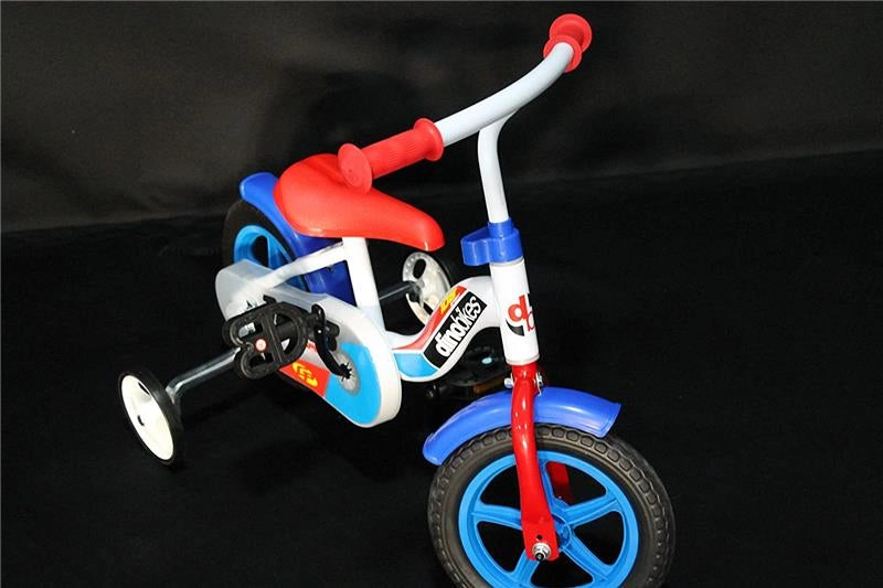 BICICLETTA 10 POLLICI BLU BAMBINO CON ROTELLE