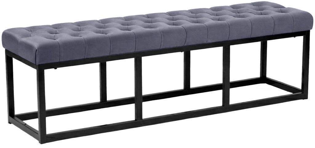 Panca Polson Velluto Nero 150 cm 5