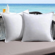Set di 2 cuscini per esterno in tessuto imitante lino - 40 x 40 cm - Impermeabili decorativi per giardino, terrazza, salotto, divano, camera da letto, tenda, parco