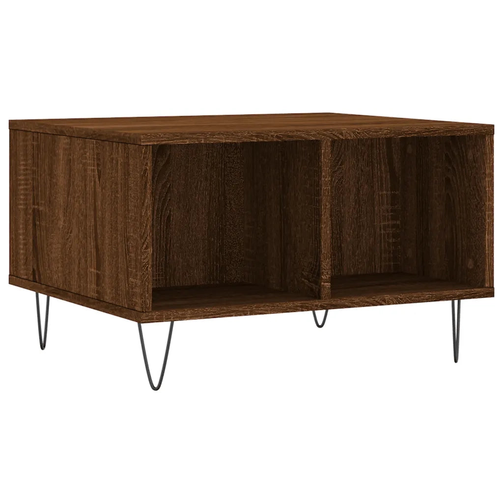 Tavolino da Salotto-Tavolino da soggiorno-Tavolo Rovere Marrone 60x50x36,5 cm in Multistrato 315658