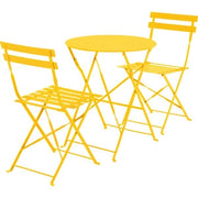 C SET BISTROT MARSIGLIA TAVOLO E 2 SEDIE GIALLO- 1,0 pz