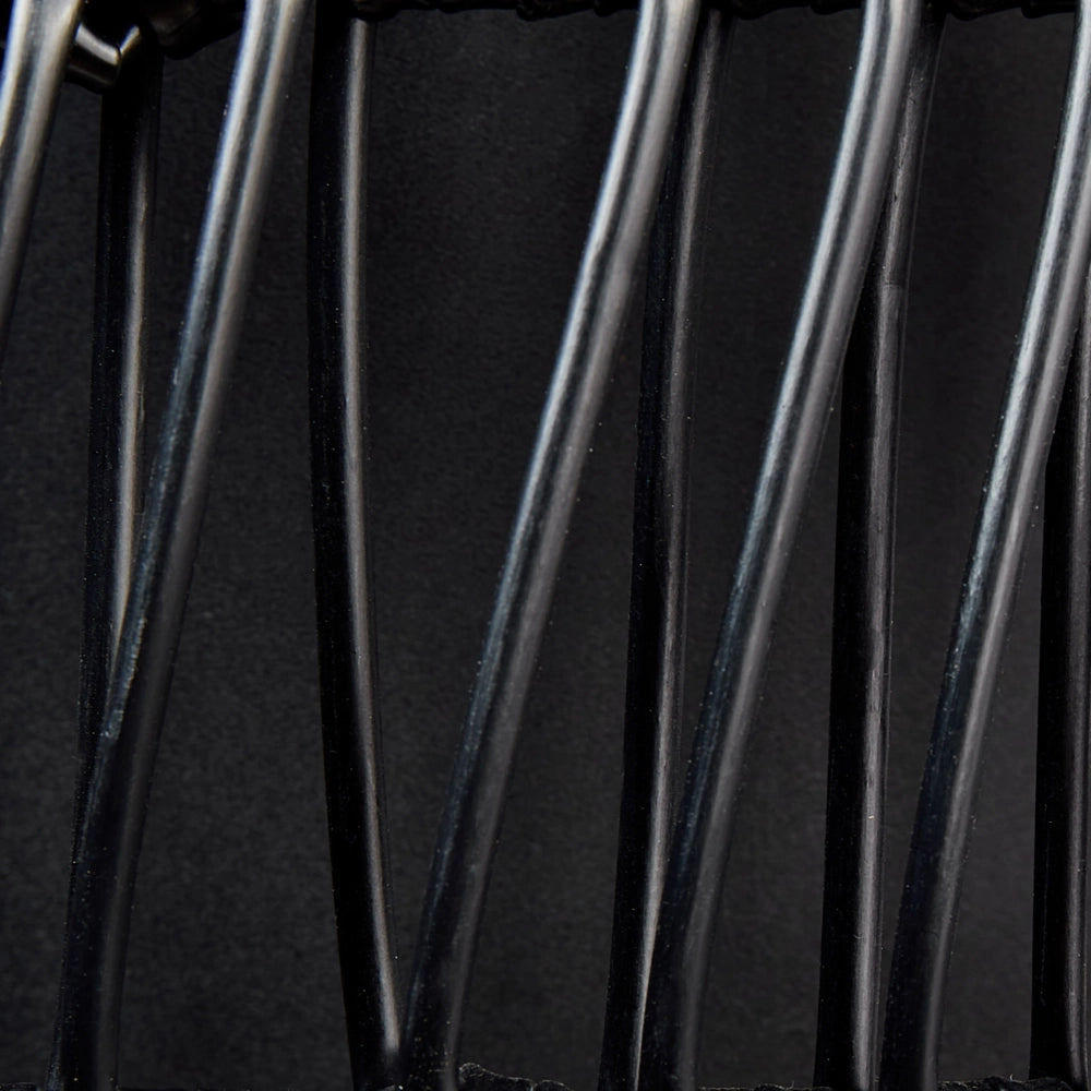 Set di 2 vasi in finto rattan con inserto nero per interni ed esterni