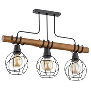 Lampadario Alfa Fibia Drato legno nero 3xE27 60W IP20