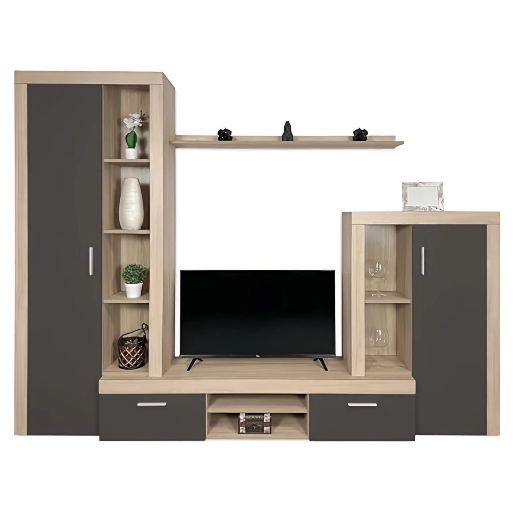 Mobile Parete Attrezzata Living Nobel 263x40x200cm - Design Moderno e Funzionale