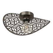 Plafoniera Contemporanea Swaby Acciaio Bronzo 1 Luce E27 Ip20