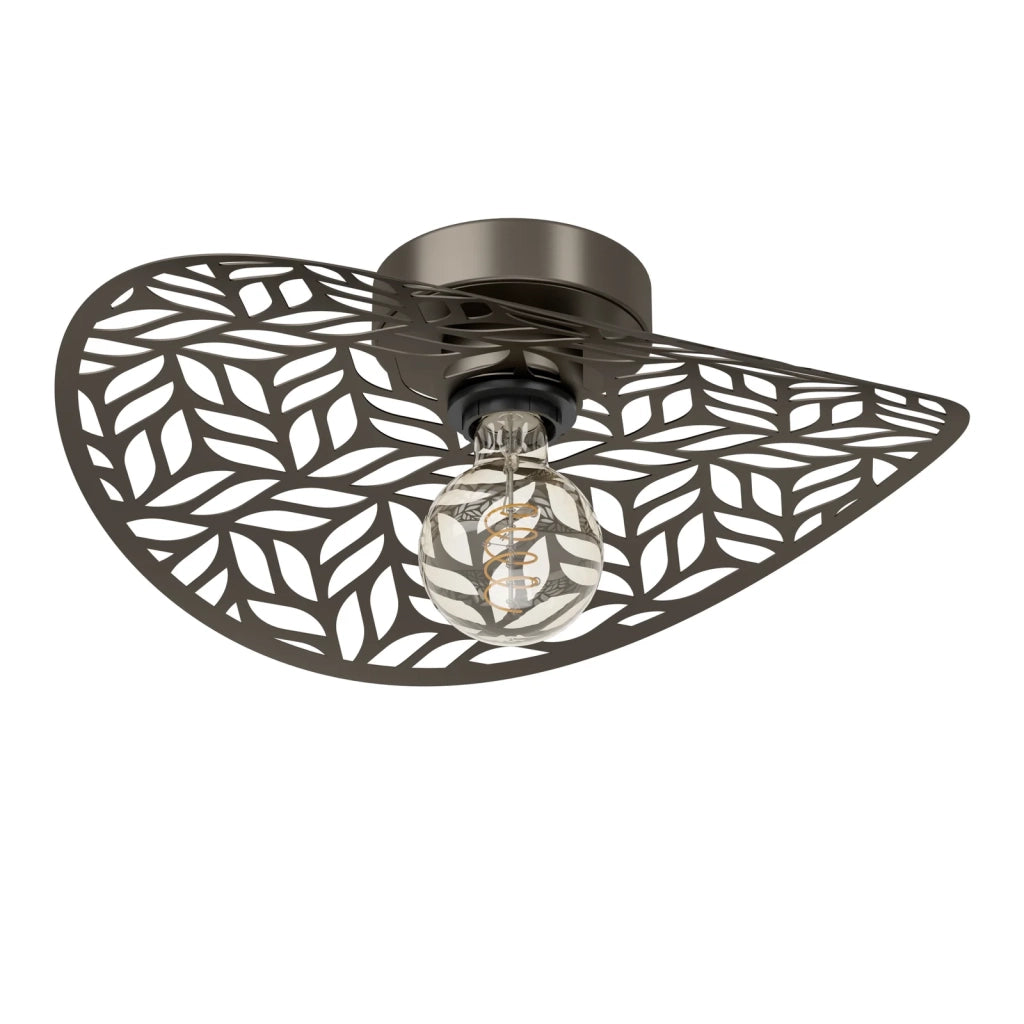 Plafoniera Contemporanea Swaby Acciaio Bronzo 1 Luce E27 Ip20