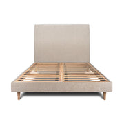 Letto 135x190 cm con testata imbottita - Tessuto Tela opaca