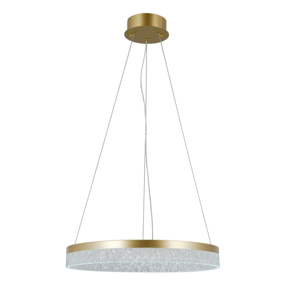 Lampada sospesa LED anello oro Pantal Italux 22W