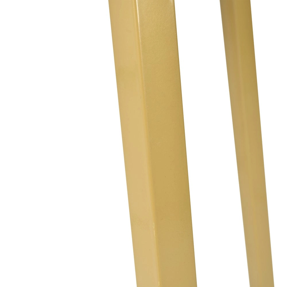 Set Tavolo da Pranzo Rotondo con 4 Sedie ¨C Xylo ¨C Piano MDF Bianco, Gambe Metallo Oro, Seduta Velluto Nero