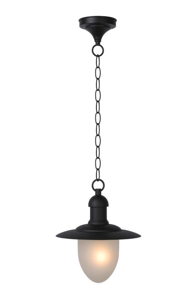 Lampada esterna sospesa Lucide Aruba E27 IP44 nera