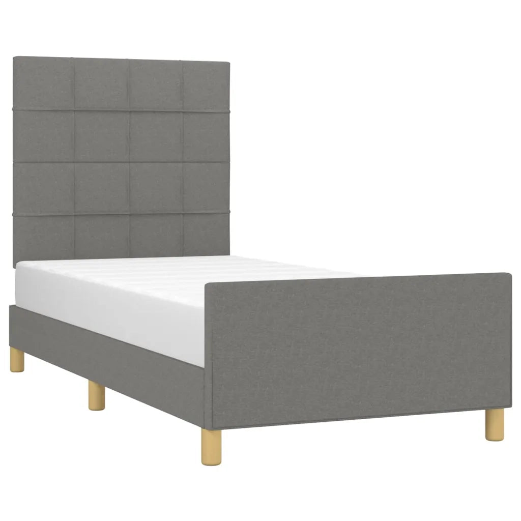 Giroletto senza Materasso Grigio Scuro 90x200 cm Tessuto 3125026