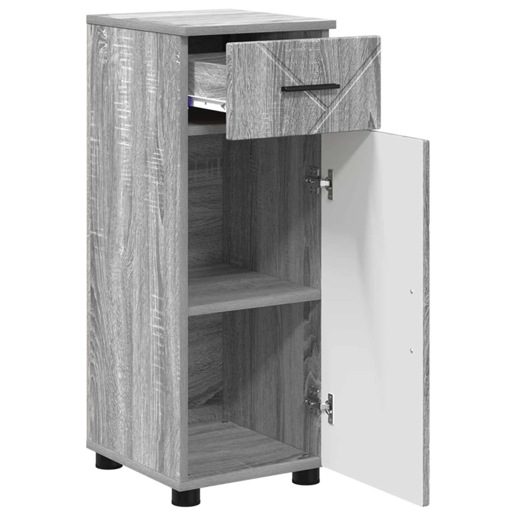 Mobile da Bagno con cassetto Grigio Sonoma 30 x 35 x 80 cm 883330