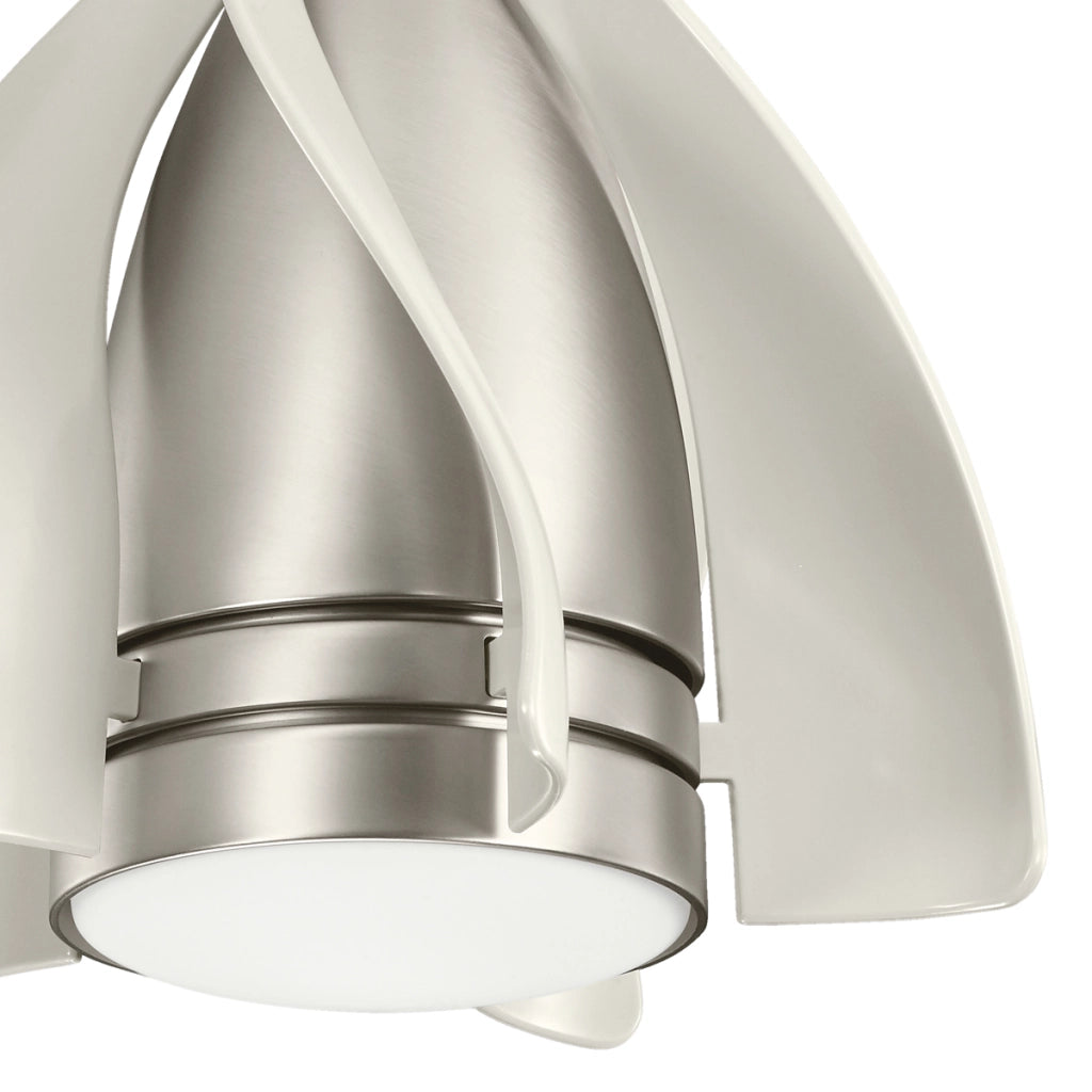 Ventilatore plafoniera Terna LED 10W 38cm telecomando nichel