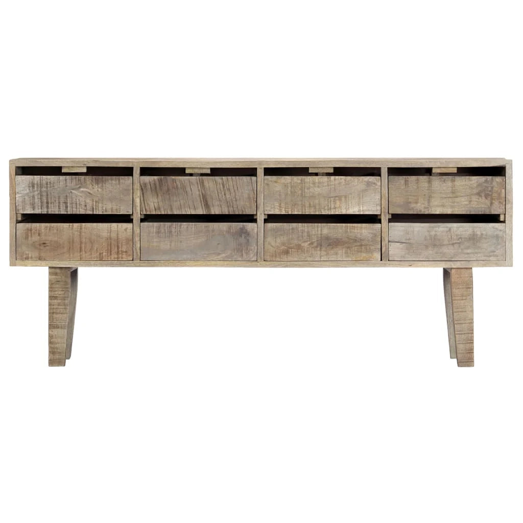 Buffet credenza cassettiera armadio mobile contenitore organizer per cucina soggiorno salotto 140 x 30 x 60 cm legno massello di mango marrone 02_0029548