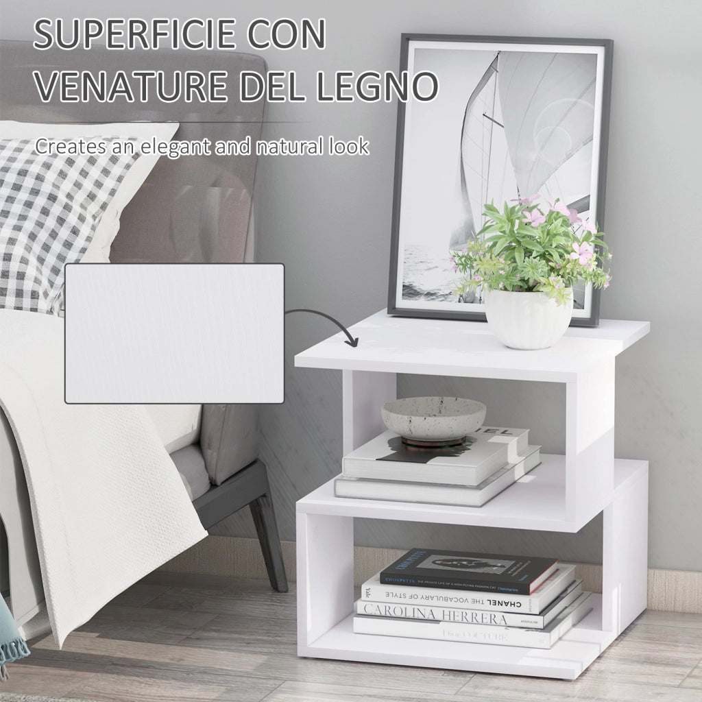 Tavolino da Caff¨¨ ¨C Zephmum ¨C Legno Bianco 40x40x43cm