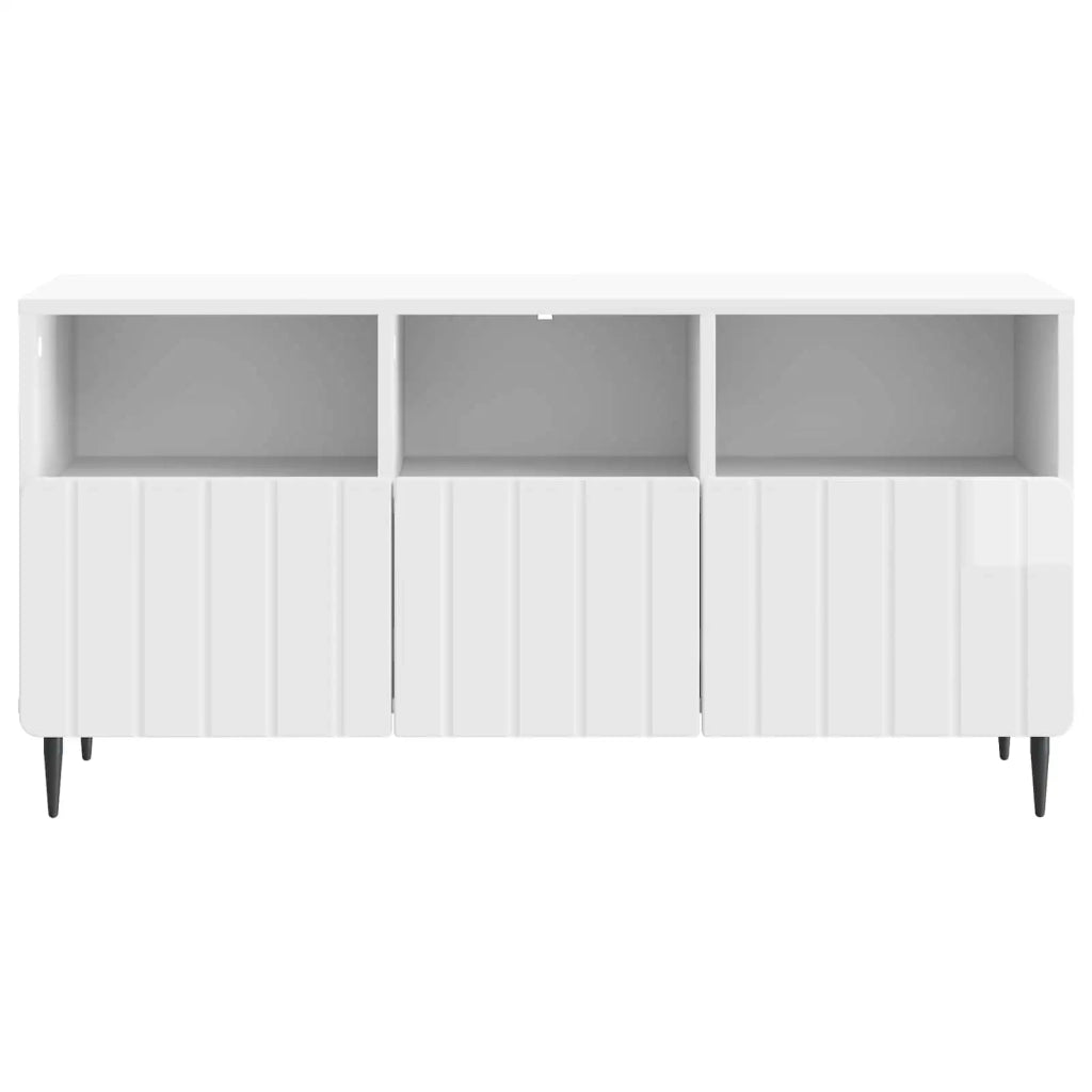 Mobile TV Bianco Lucido 102 x 34,5 x 50 cm Legno ingegnerizzato 894449