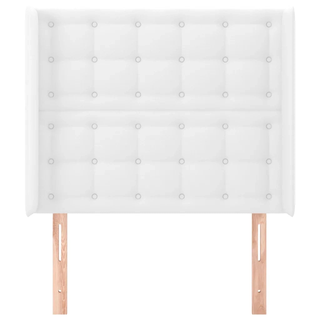 Testiera ad Orecchio Bianco 93x16x118/128 cm in Similpellecod mxl 73741