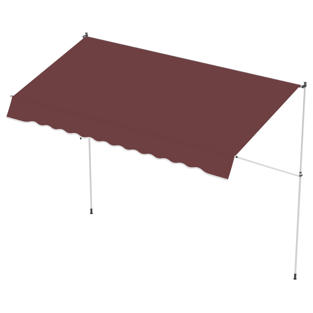 Tenda da sole retrattile ¨C zephmum ¨C 3x1,5 m bordeaux poliestere