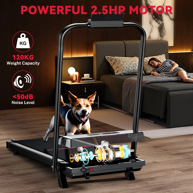 TAPIS ROULANT A LED - VELOCIT¨¤ 10 KM/H, DESIGN PIEGHEVOLE E CORRIMANO PER USO DOMESTICO