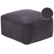 Moderno Pouf Intrecciato da Salotto 50 x 30 cm Motivo Grigio Scuro