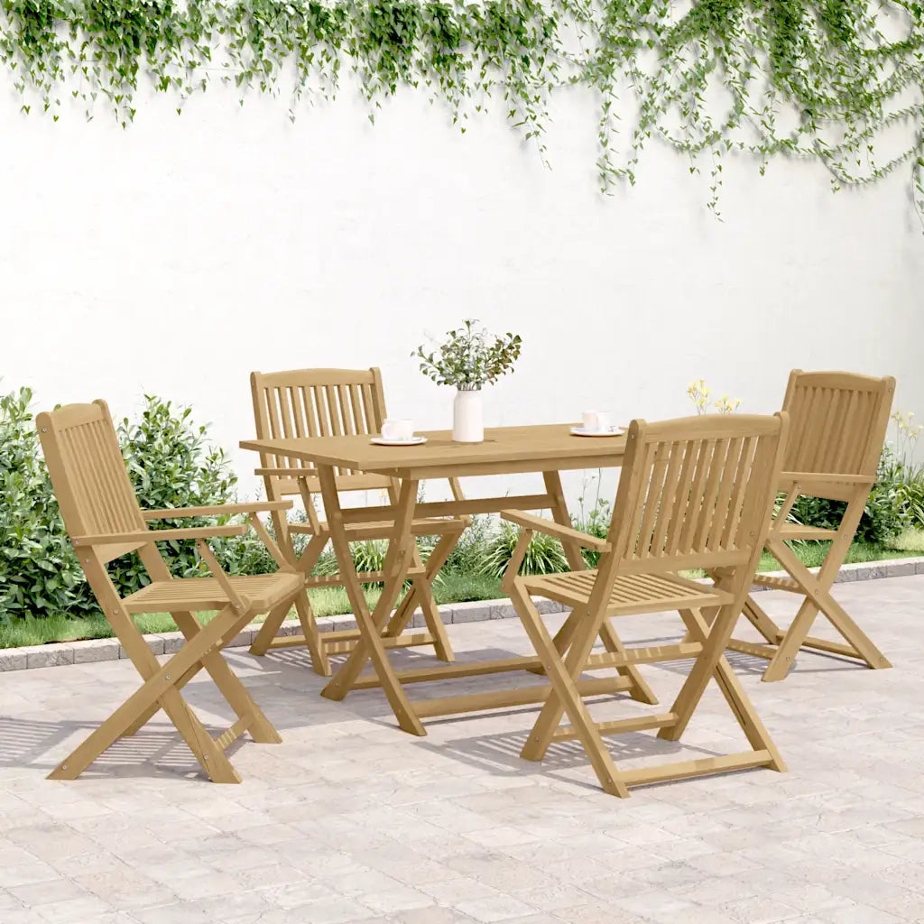 Sedie Giardino Pieghevoli 4 pz | Sedie da Esterno 54x61x88 cm Massello Acacia