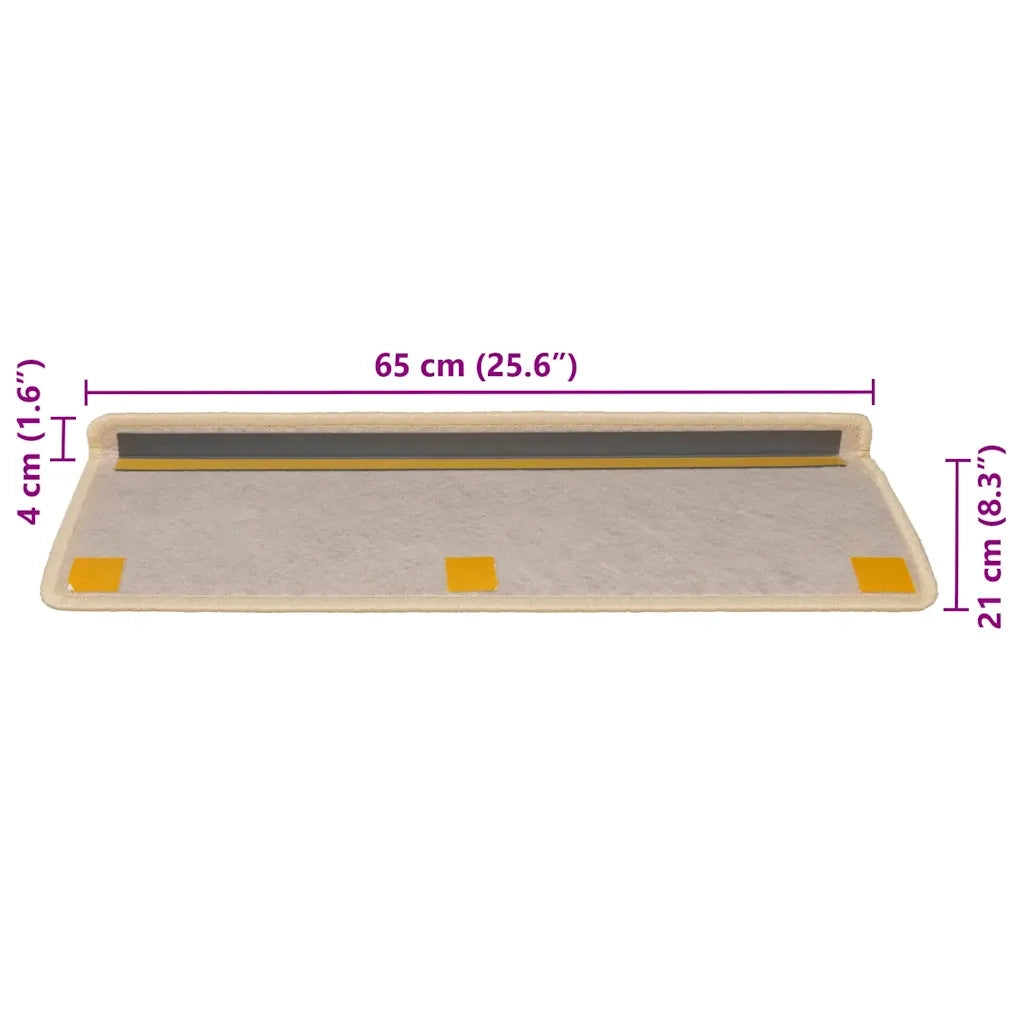 Tappeti Autoadesivi Scale Aspetto Sisal 30 pz 65x21x4 cm Berber 3365893