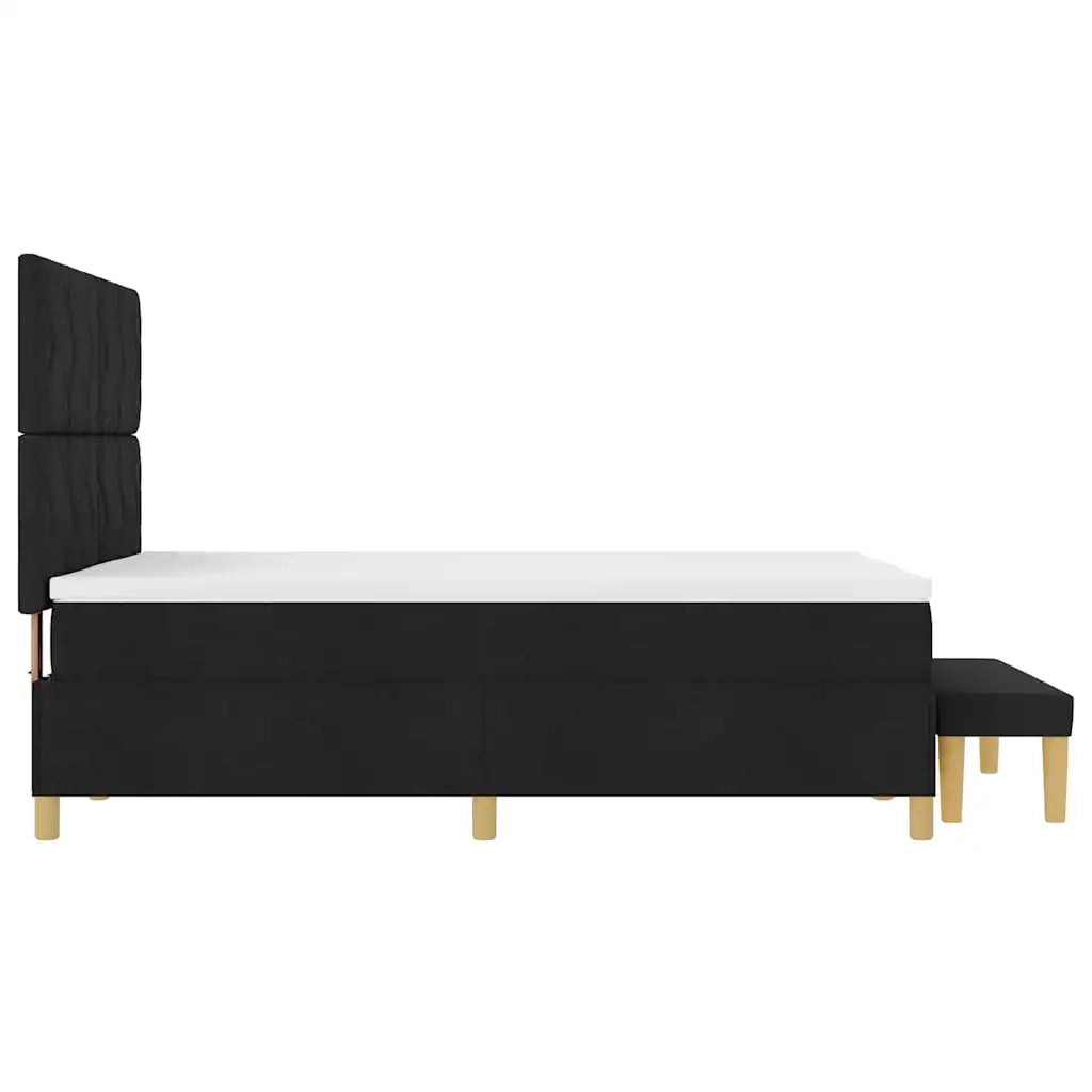 Letto a molle con materasso Nero 140 x 200 cm Tessuto 3344382