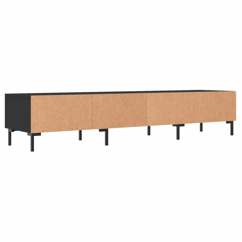 Mobile TV multimediale mensola TV credenza TV sala da pranzo soggiorno camera da letto 150 x 36 x 30 cm legno ingegnerizzato nero 02_0026033