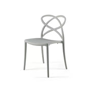 Set 04 sedie colore grigio in polipropilene misura l55x50 h.82 (910) - Mobili 2G