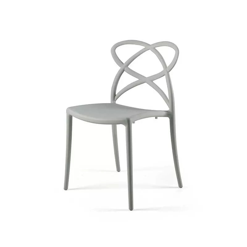 Set 04 sedie colore grigio in polipropilene misura l55x50 h.82 (910) - Mobili 2G