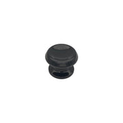 Pomolo fisso per porta SAGUATTI 866/60QB in alluminio nero lucido