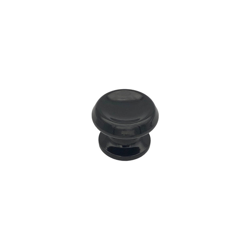 Pomolo fisso per porta SAGUATTI 866/60QB in alluminio nero lucido
