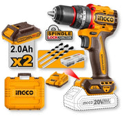 Trapano a Percussione 20V Compact Brushless 55Nm - 2 Batterie 2.0Ah
