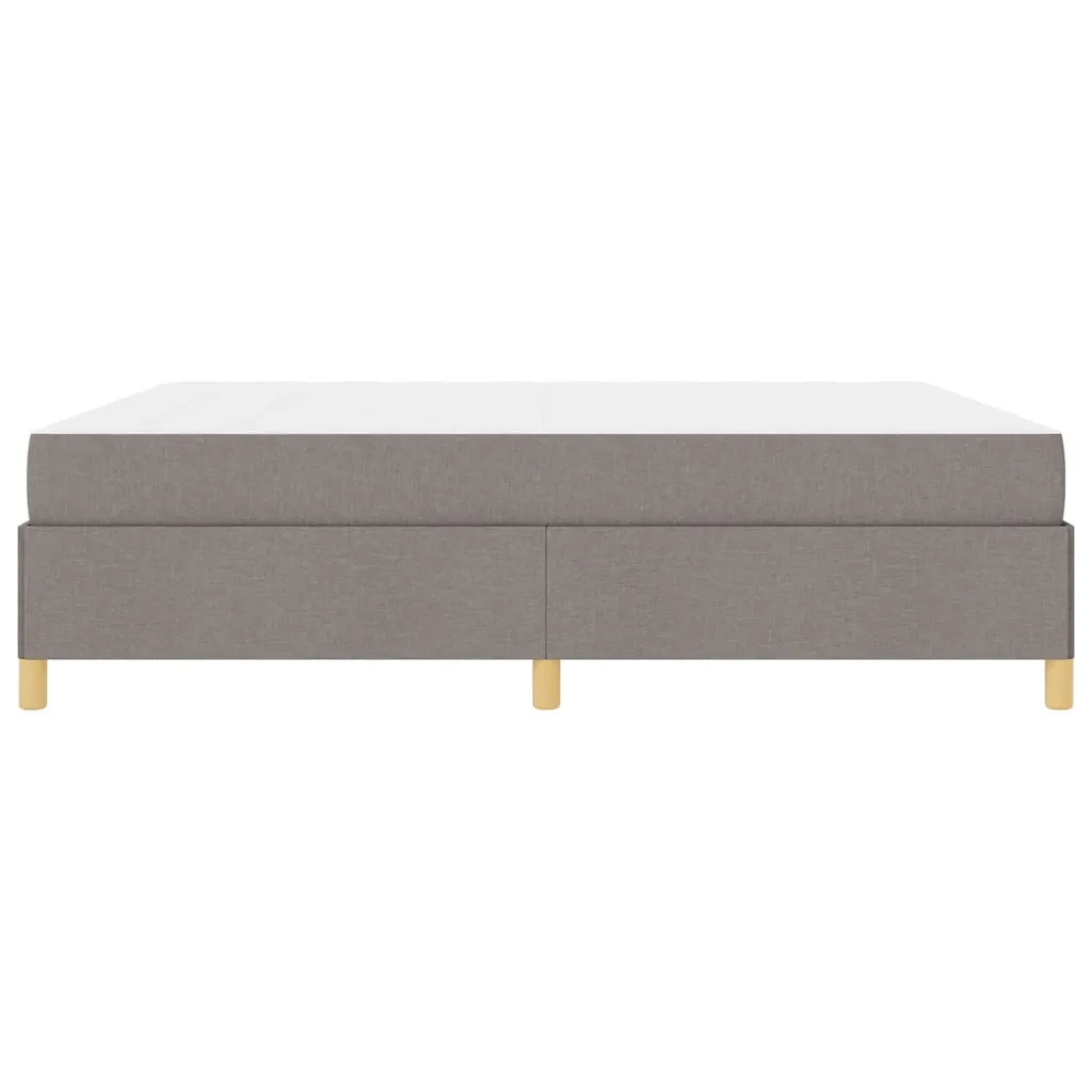 vidaXL Letto a molle con materasso Taupe e bianco 180 x 200 cm Tessuto