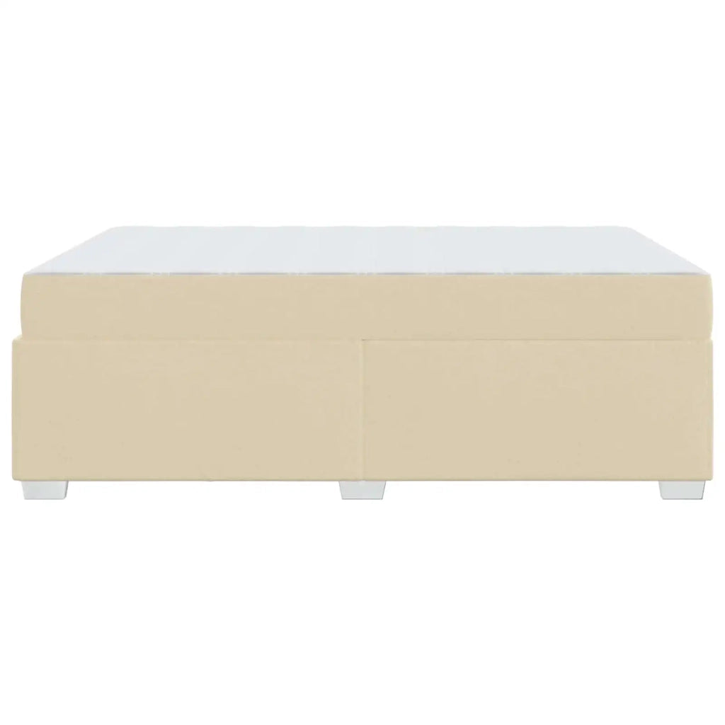 Struttura del letto con materasso Crema 160 x 200 cm Tessuto