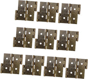 Set di 10 scharnieri robusti per porte e finestre - Design retro - Fatto di acciaio - Per mobili e schermi - Scharnieri a doppia vite - Antiruggine e silenziosi