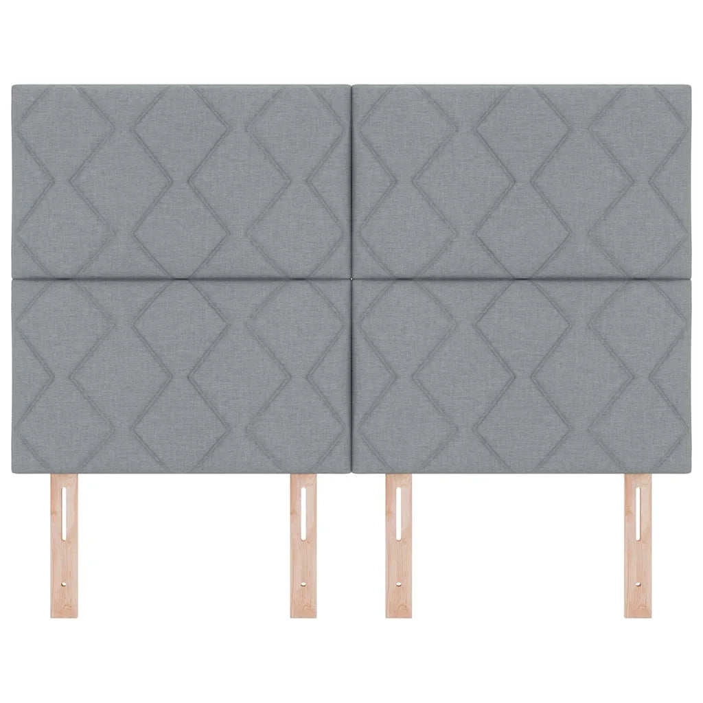 Testiera con testiera Grigio chiaro 144 cm Pelle Sintetica 3337912
