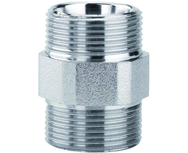 RACCORDO DIRITTO INTERMEDIO IN OTTONE CROMATO 22X22 C/KIT RAME M 24X19   ARTECLIMA S.R.L.