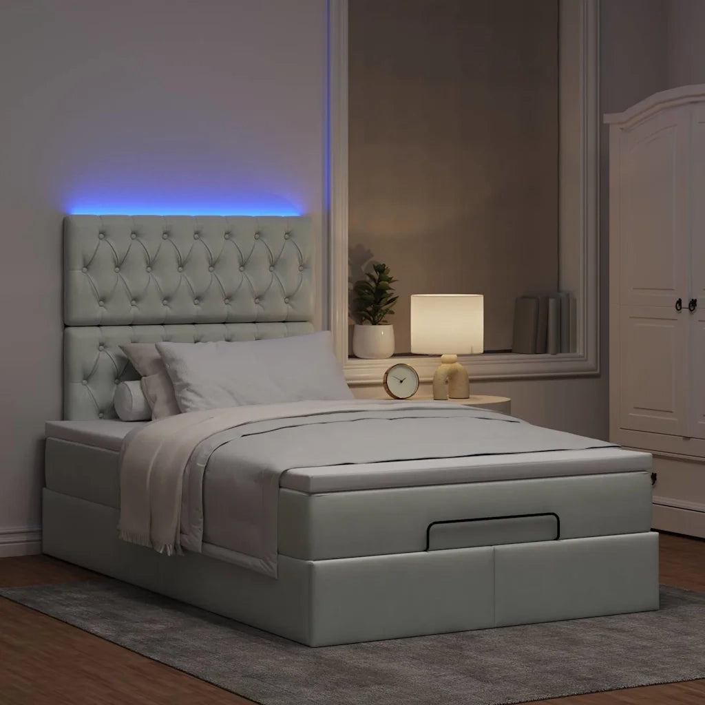 Struttura Letto Pouf con Materassi 120x200 cm Velluto 3314384