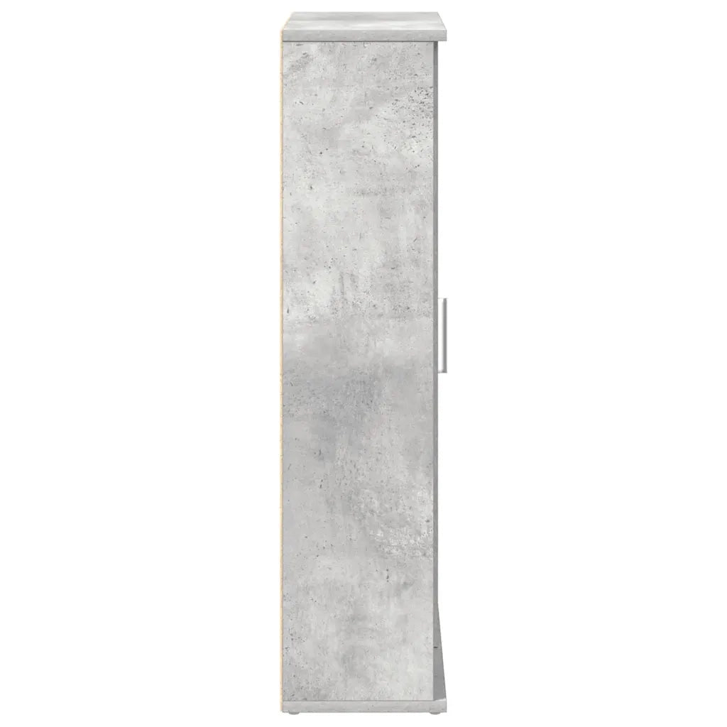 Mobile da Bagno con Portarotolo Grigio Cemento 39x22x90 cm 858527