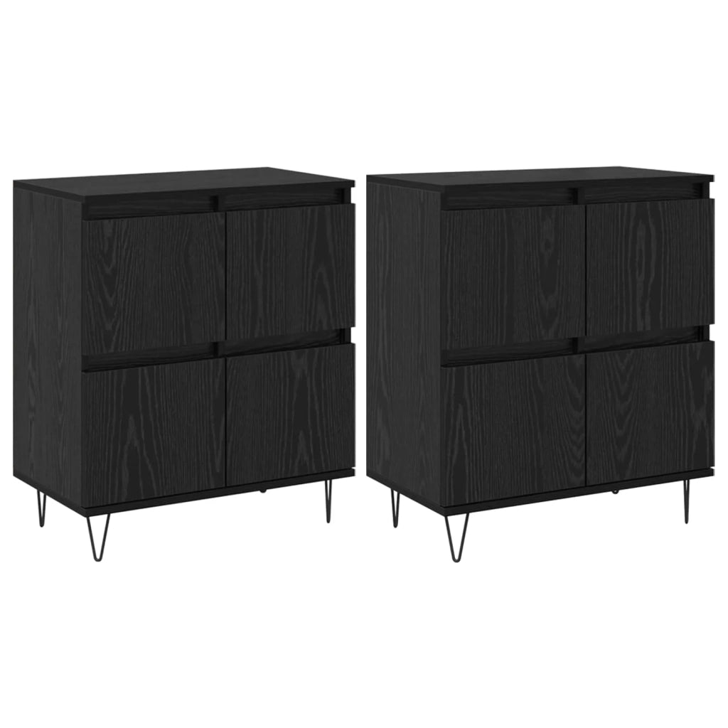 Sideboards 2 pcs Rovere nero 3394535