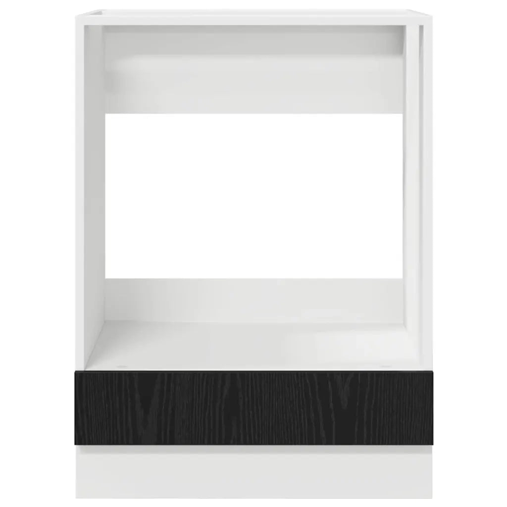 vidaXL Armadio per forno Rovere nero 60 x 46 x 81.5 cm