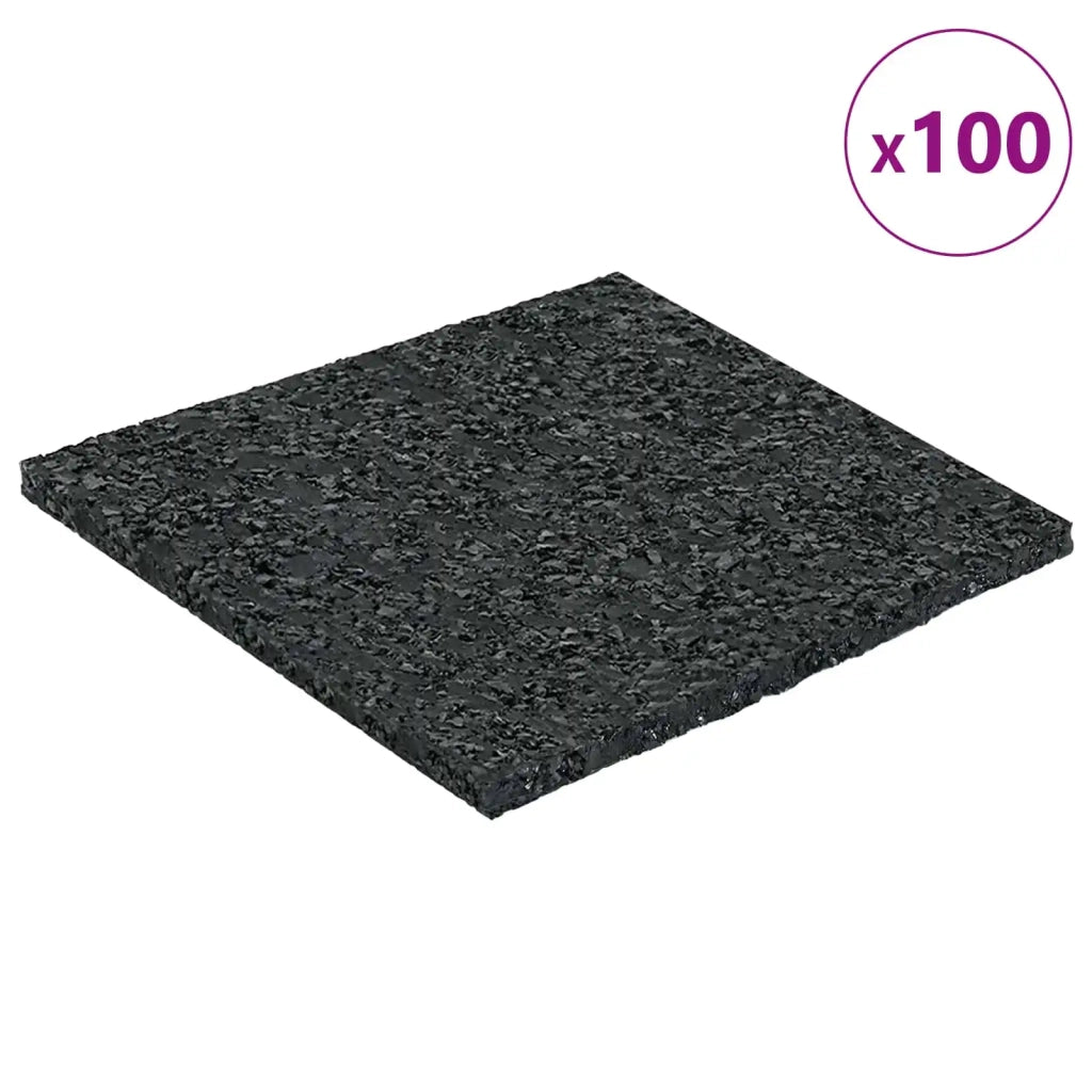 Pad per patio in granuli di gomma Nero 9 x 9 x 0,3 cm Gomma CFW6197440
