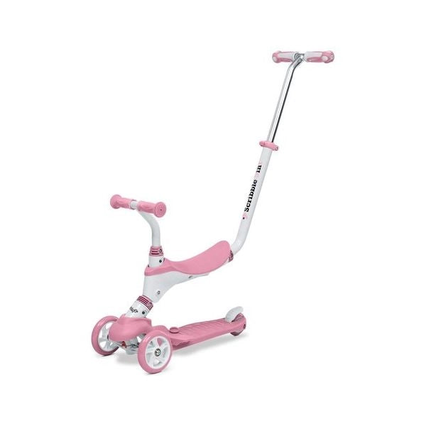 Monopattino bimbi mondo gioco g037645 on&go scribble 5 in 1 rosa e bia