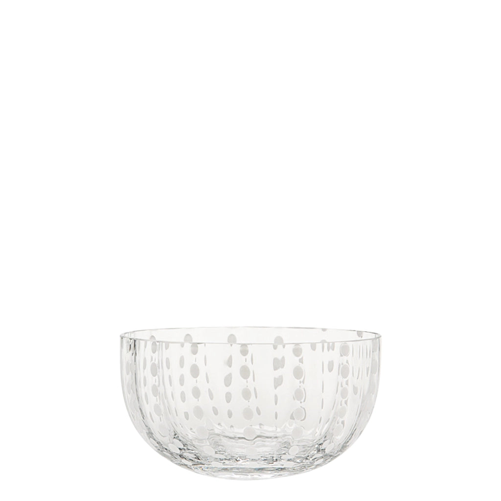 Zafferano Set 6 Ciotole Perle Bowl in vetro colorato trasparente lavorate a mano, design artigianale vivace ed elegante per la tavola moderna