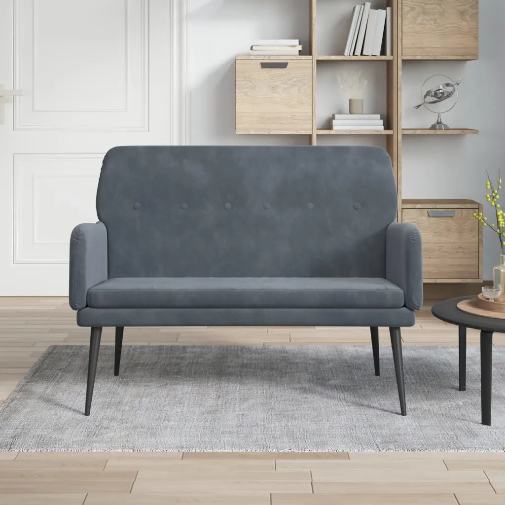 Panca Grigio Scuro 108x79x79 cm in Velluto CFW2110095
