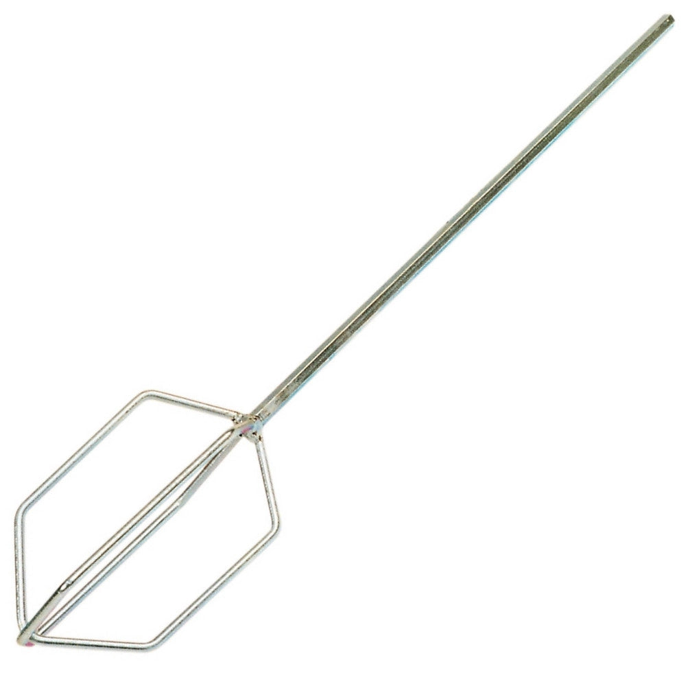 Trade Shop - Frusta In Acciaio Zincato Per Miscelatore Pittura Colla Malta Lunghezza 55 Cm -
