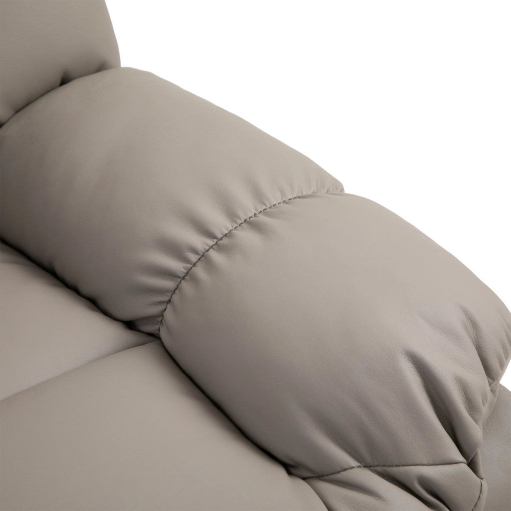 Poltrona relax massaggiante reclinabile ¨C Xylo ¨C rivestimento similpelle grigio con telecomando